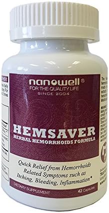 HemSaver โ Quick Relief from Hemorrhoid Related Inflammation, Itching, Bleeding & Pain โ 100% Money back Guarantee โ 42 Capsules โ HemSaver Traveler Pack