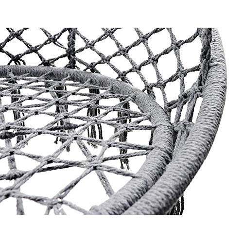 ZXL Hängesessel, Hängesessel Mesh Cotton Rope Weave Hängekorb Quaste Hängesessel Schaukel, Hängematte mit Sitzbezug… – Bild 5