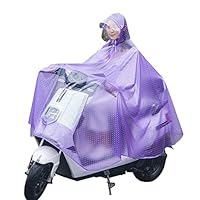 PANYFDD Adult Raincoat Electric Motorcycle Riding Bicycle Rain Poncho Increase The Thickening of Men and Women Single Rainponcho Hooded Rainy Day Outdoor Activities Travel