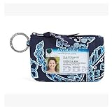 Vera Bradley Zip Id Card Case (Blue Bandana)