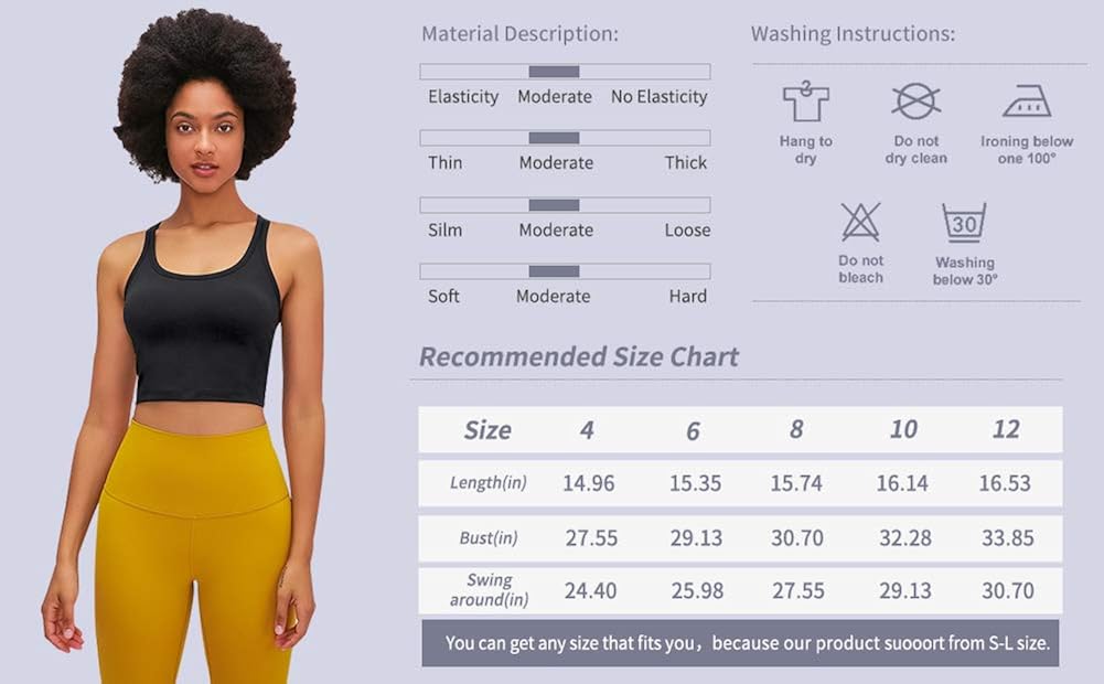 LITIAN Women's Longline Sports Bras Yoga Racerback Crop Tops Padded Workout Bra at  Women’s Clothing store