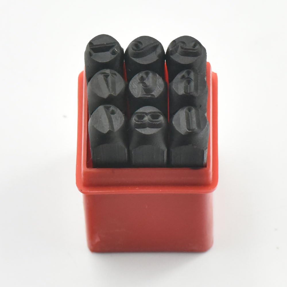 2mm - 10mm Number Die Punch Letter Steel Stamp in Case for Jewelers Set Metal