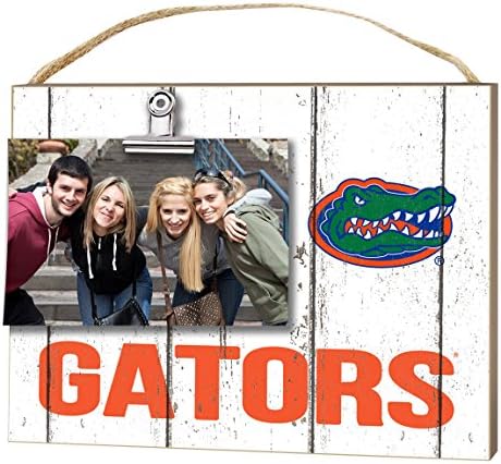 KH Sports Fan 10"x8" Florida Gators Clip It Weathered Logo Collage Photo Frame, White