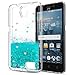ZTE Maven 3 / Maven 2 / Prelude Plus / ZFive 2 / Sonata 3 / Avid Trio / Avid Plus / Prestige / Prestige 2 Case with HD Screen Protector for Girls,LeYi Liquid Glitter Protective Case ZX Turquoise