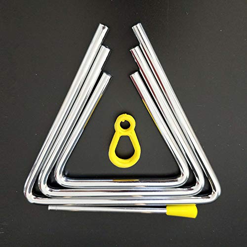 4-Pack Music Triangle Instrument, Magnoloran Steel Rhythm Musical Percussion Triangle Instruments with Strikers for Early Preschool Education (4 Sizes - 4,5,6,7 Inch)