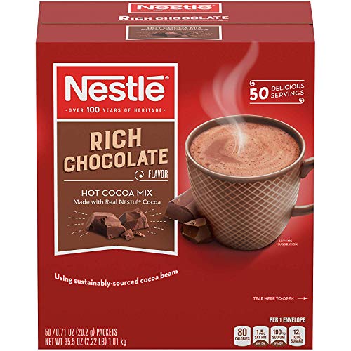 Nestle Hot Chocolate Packets, Hot Cocoa Mix, Rich Chocolate Flavor, Made with Real Cocoa, 50 Count ( - //coolthings.us