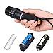 Handheld Led Flashlight of 1000 Lumens,Cree Xml-T6 Water Resistant Camping Torch Adjustable Focus Zoom Tactical Flashlight lamp for Outdoor,Charger and 18650 battery included (BLACK)