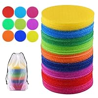 BincaBom 63 Pack Carpet Markers Sitting Spots 4" Rug Circles Dots Multi-Color for Classroom Preschool Kindergarten Elementary Teachers