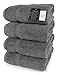 SALBAKOS - Premium 4 Piece Bath Towel Set, Made with 100% Turkish Cotton, Quick Drying, Highly Absorbent & Comfy Towels for Spa & Hotel | 27