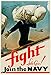Fight Let's Go Join the Navy WWII War Propaganda Art Print Poster 13 x 19in