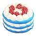 Squishy Slow Rising Toy Stress Reliever Strawberry Cake Hand Wrist Toy (Blue)