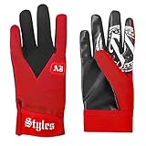 AJ Styles P1 Logo Pro Wrestling Fight Gloves, One Size, Red