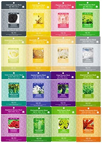 Pack of 16, The Elixir Beauty Concentrated Collagen Essence Whitening & Nutrients Full Face Mask Pack Sheet