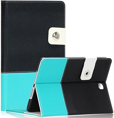 Tab A 8.0 Case - SAWE Samsung Galaxy Tab A 8.0 Hybrid Folio Case – Smart Cover with Auto Sleep/Wake Premium Leather Cover with Stand for Samsung Tab A 8 Inch Tablet SM-T350 (Blue/Black Hybrid)