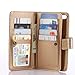 Galaxy S7 Case, TabPow 10 Card Slot - [ID Slot] Wallet Folio PU Leather Case Cover with Detachable Magnetic Hard Case for Samsung Galaxy S7 Case, Glitter Gold