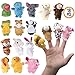 PREXTEX 18-Piece Plush Animal Finger Puppets for Story Telling - Easter Eggs Fillers - Schools for Kids of All Ages