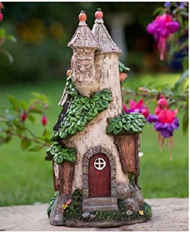 Kent Collection 9405500090 Castle Tree Solar Light Garden Ornament - Brown