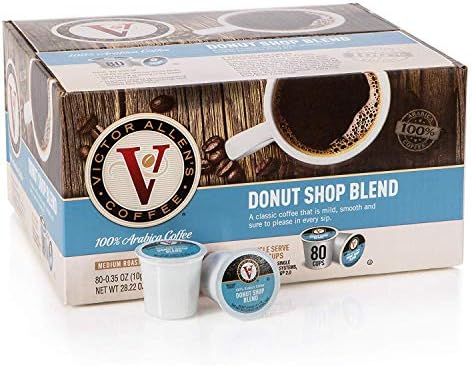 Victor Allen's Coffee K Cups Donut Shop Blend Single Serve Medium Roast Coffee Pod, 150 Count, Keurig 2.0 Brewer Compatible (150 Count)