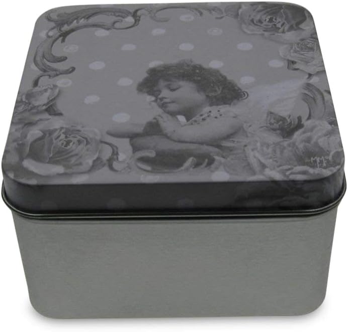 Mathilde M Gift Set. Metal Tin With 9 Soap Roses in Rose Perfume.