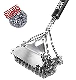 RWM Bristle Free Grill Brush -BBQ Cleaning Brush Scraper Set for Stainless Steel,Ceramic, Iron, Gas & Porcelain BBQ Grates(Version Updating)