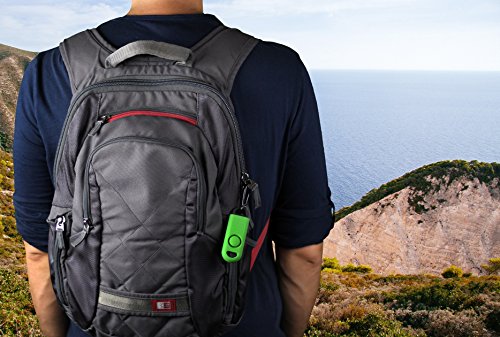 B A S U eAlarm+ with Tripwire Hook, America's #1 Emergency Alarm, Proven Results as seen on TV, Battery Included, Carabiner Included, Family Pack (5) (Ranger Green)
