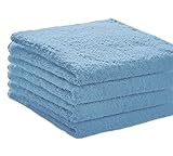 Pacific Linens Soft Absorbent Ringspun Cotton 19.5-Inch-by-31-Inch Hand Towel, Lt.Blue (Pack of 4)