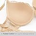 Wingslove Women's Push Up Bra Floral Lace Padded Underwire Bra Demi Plunge(Nude,34B)