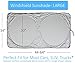 Windshield Sun Shade SUV Car Size Chart with Your Vehicle Universal Quality-210T Keep Vehicle Accessories Cool UV Sun and Heat Reflector Sunshade (Large)