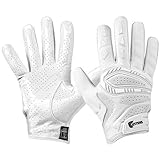 Cutters S652 Gamer 3.0 Padded Receiver Glove, WHITE/WHITE, Adult: X-Large