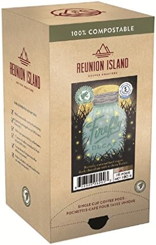 Reunion Island Swiss Water Processed Firefly DECAF Coffee Pods-3 Pack-48 Coffee Pods Total