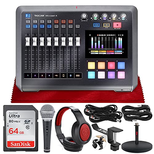 Tascam Mixcast 4 B Podcast Studio Mixer Station