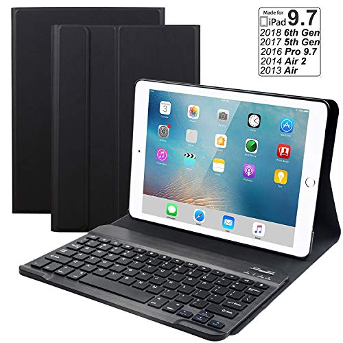 Eoso IPad Keyboard Cover Case With Detachable Wireless Keyboard For