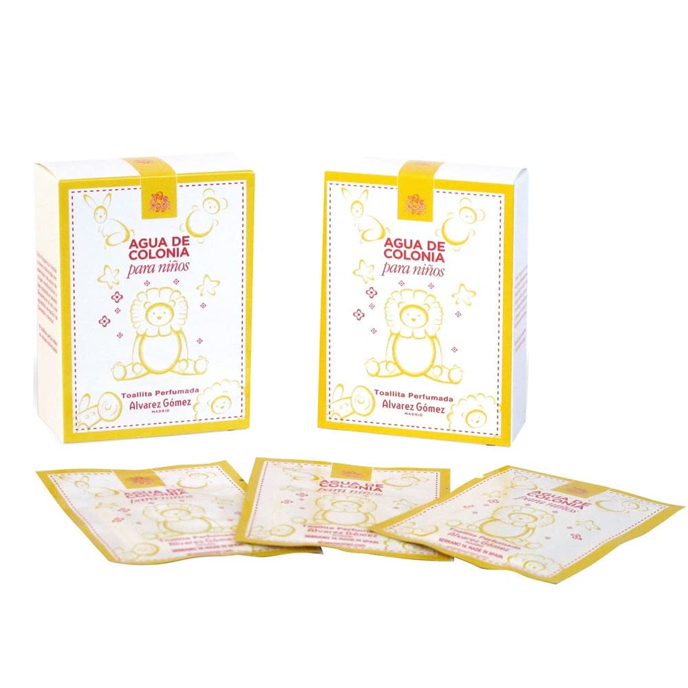 Alvarez Gomez Eau de Cologne for Children Scented Wipes, 50 g, Fresh, Pack of 10