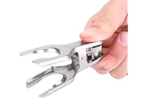 HZTYYIER Glass Joint Clamp Stainless Steel Keck Clip Metal Lab Clamp Pinch Clip Glass Ball Clamp Laboratory Tools Spherical Joint Glassware Clip(28#)