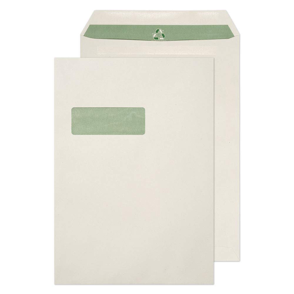 Blake Environmental - 100% Recycled Envelopes C4 (324 x 229mm) - Pack of 250 - Premium Thickness 90GSM - Self Seal - Natural White Envelopes - FSC Certified - Stationery & Business Supplies (RE3759)