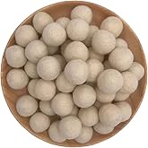 : Luckforest 60 PCS Natural Wool Felt Balls Pom Poms For...