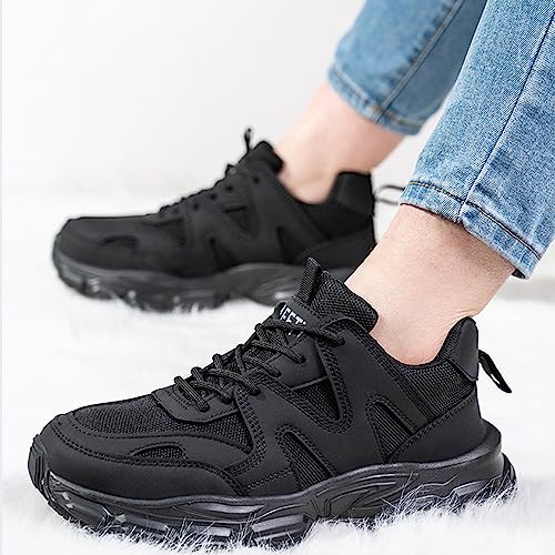 Safety Shoes for Women Lightweight Comfortable Work Shoes with Steel Toe Non-Slip Sports Safety Footwear