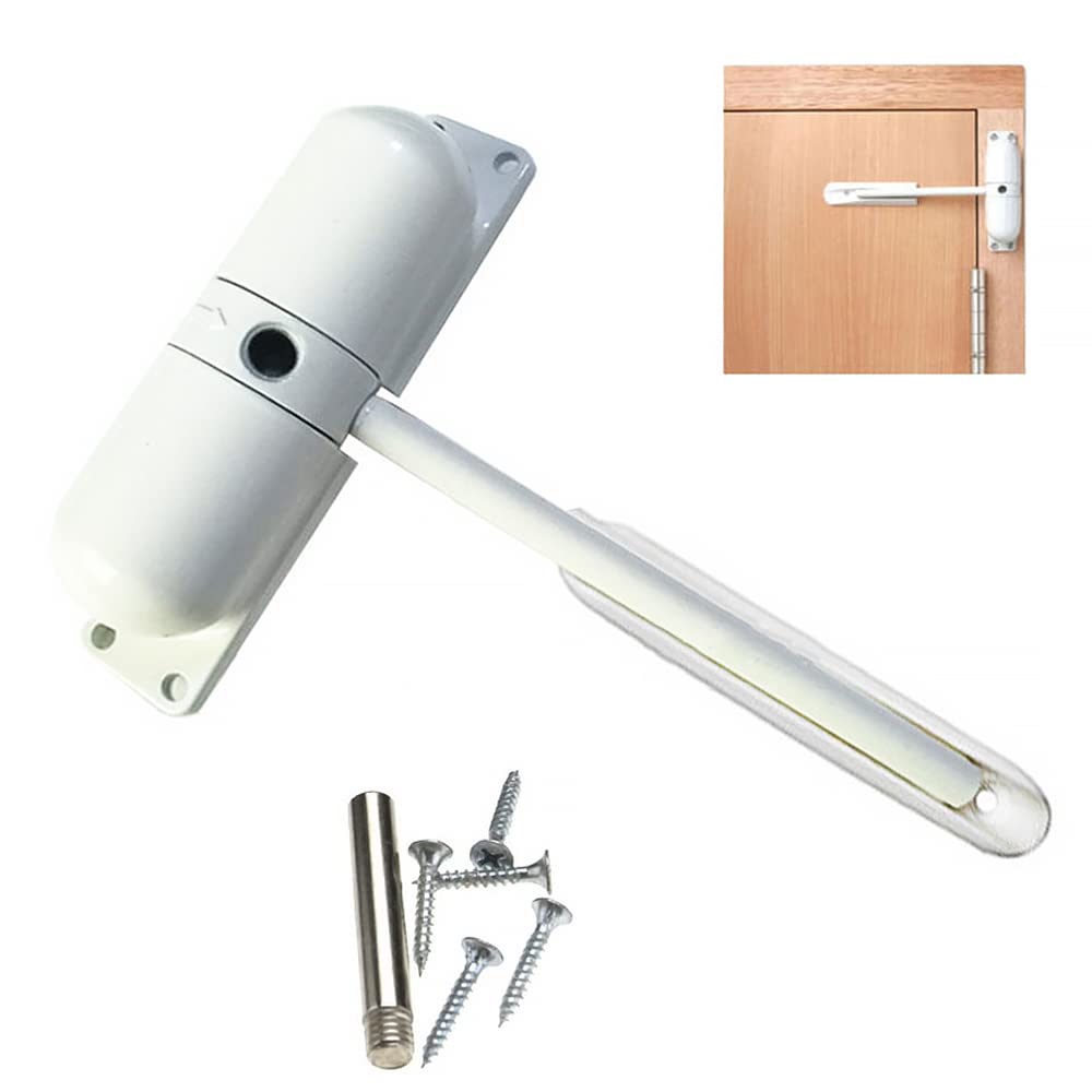Vogueing Tool Automatic Door Closers Heavy Duty Adjustable Spring Loaded Door Closer Surface Auto Mounted Hydraulic Fire Door Closer,White