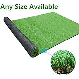 Artificial Turf Grass Lawn, Realistic Synthetic Grass Mat, Indoor Outdoor Garden Lawn Landscape for Pets,Fake Faux Grass Rug with Drainage Holes 7 FT x15 FT(105 Square FT)