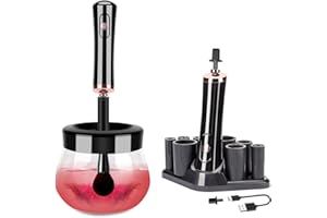 GENERIC Premium Makeup Brush Cleaner Dryer Electric Brush Cleaner Brush Cleaner - Includes Brush Head Rotator (USB)