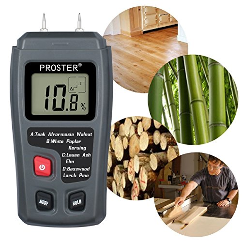 Proster Handheld Wood Moisture Test Meter LCD Moisture Tester for Wood