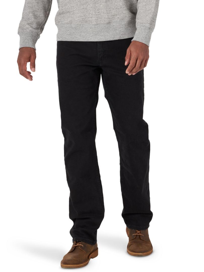 Photo 1 of Wrangler Authentics Men's Regular Fit Comfort Flex Waist Jean, Black, 32W x 34L