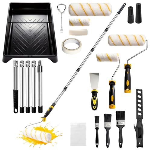 Paint Tray Set, Paint Roller Kit, Paint Rollers 9 Inch, Small Paint Roller, Paint Roller Tray, 4 Inch Paint Roller, Paint Roller Set, (Paint Rollers and Trays Sets)