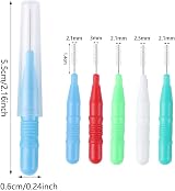 FUYOAL 50 Pieces Interdental Brushes Dental Floss Cleaning Set 5 Colors view 4
