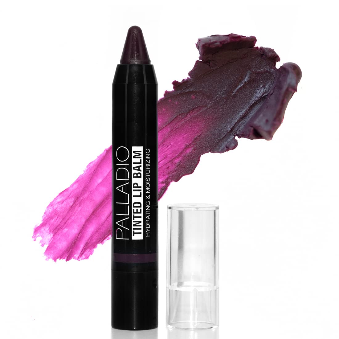 Palladio Tinted Lip Balm, Moisturizing and Conditioning Formula with Aloe & Shea Butter, Nourishing Vegan Chapstick For Cracked Lips, Apply Regularly to Dry Lips, Tinted Lip Moisturizer, (Sugar Plum)