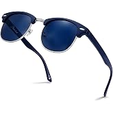 BetterLook Polarized Sunglasses for Men and Women | Semi-Rimless, Retro Stylish Accessory, UV400 Protection