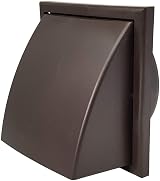 Kair Brown Cowled Wall Outlet 150mm Round Spigot Vent with Wind Baffle
