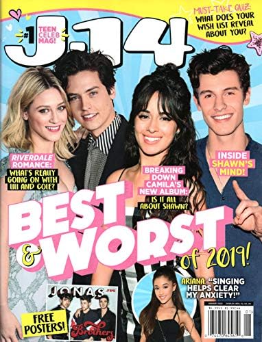 J-14 Magazine January 2020 Lili Rinehart Cole Sprouse Riverdale Camila Cabello Shawn Mendes + Posters Single Issue Magazine โ January 1, 2019