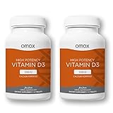 2 Pack - Omax Vitamin D3 5000 IU + Calcium, 60-Day