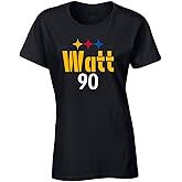 Black Pittsburgh TJ Watt Logo Womens T-Shirt